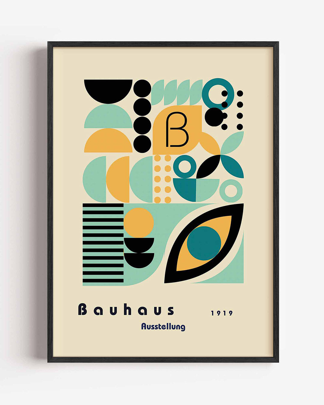 Vormen en vlakkenspel – staande Bauhaus poster als wanddecoratie