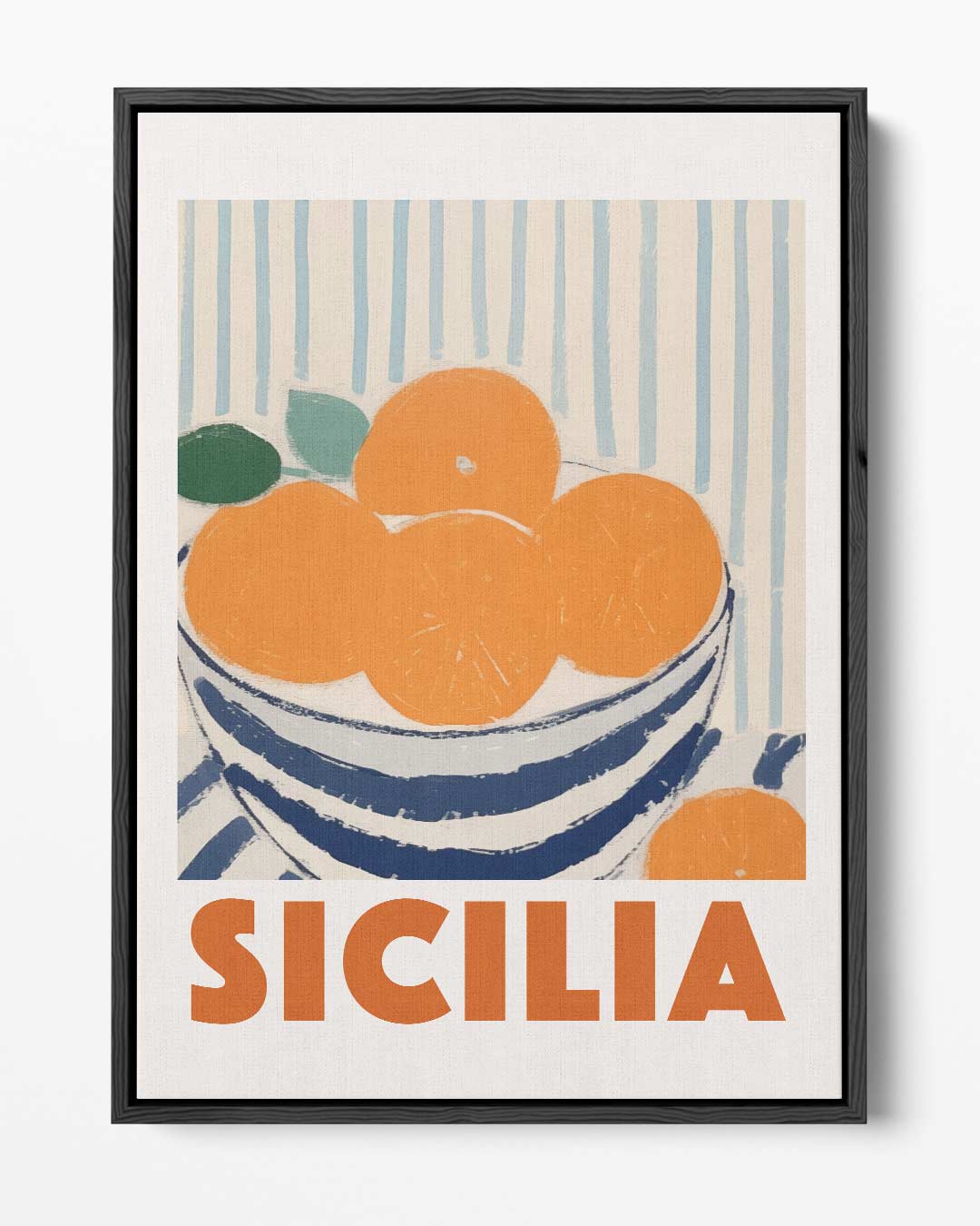 Siciliaanse Sinaasappels in Strepen – portret kunstwerk als wanddecoratie