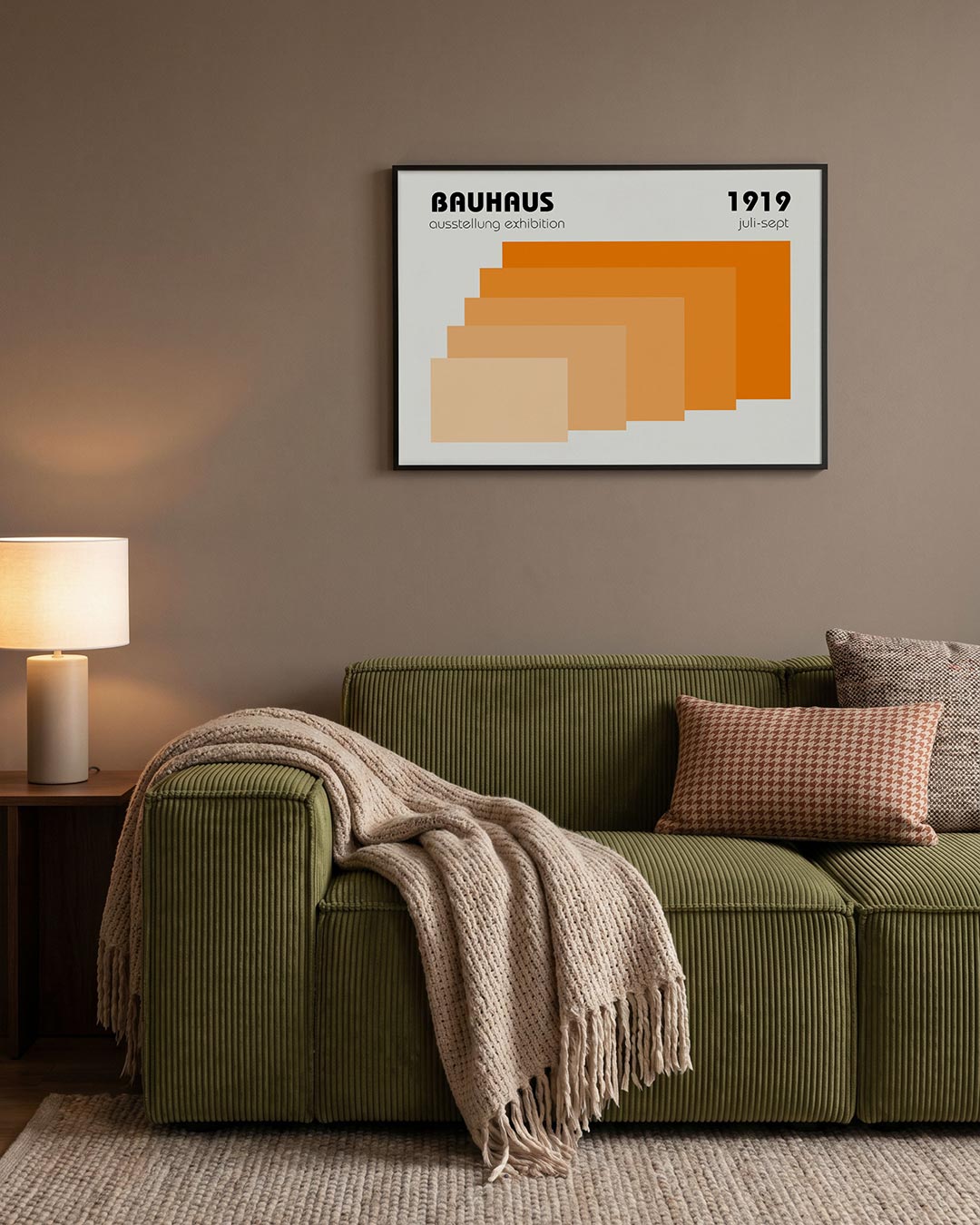 Vorm en kleur – geometrische Bauhaus poster in liggend formaat