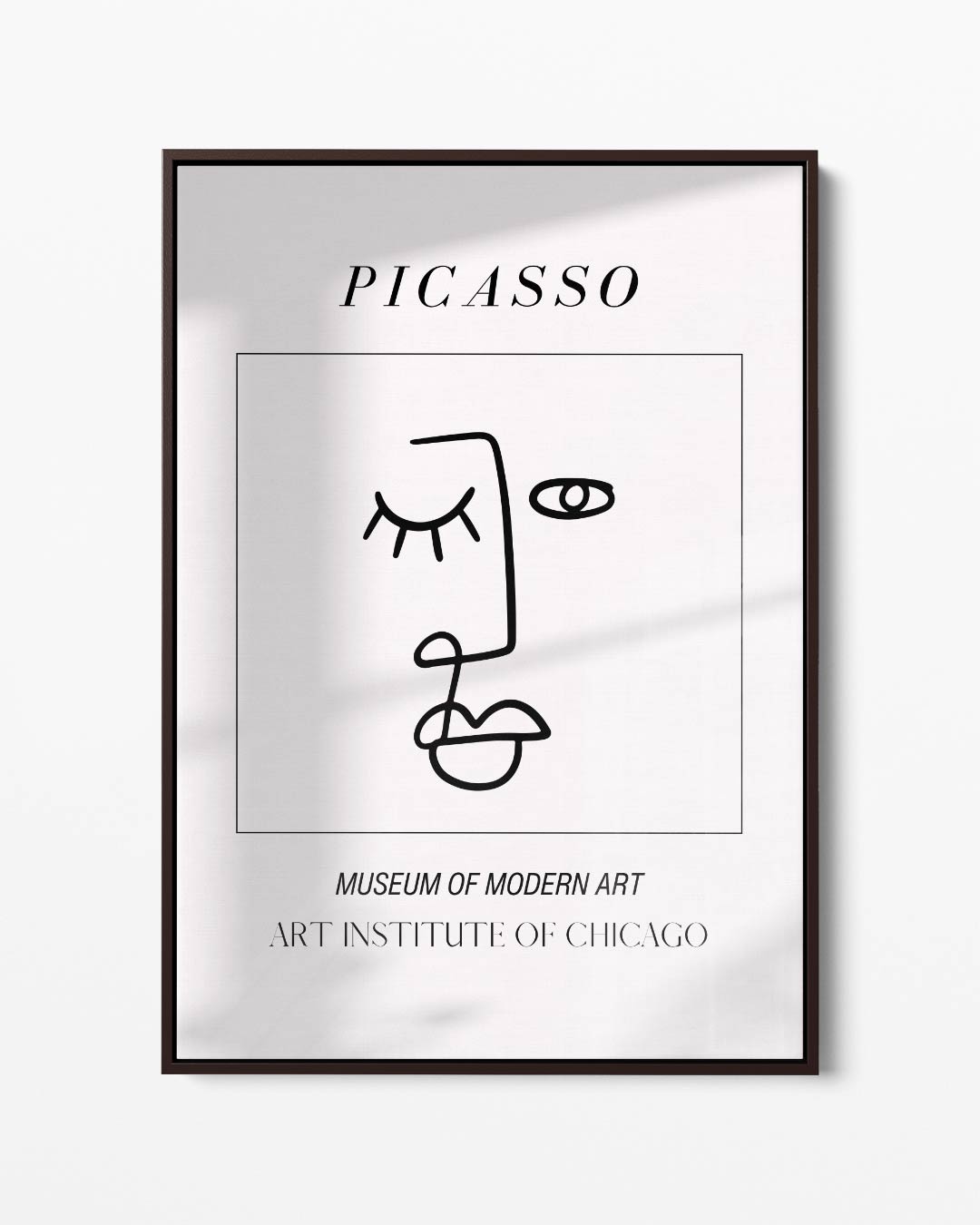 Minimalistisch Lijnportret – portret kunstwerk als wanddecoratie