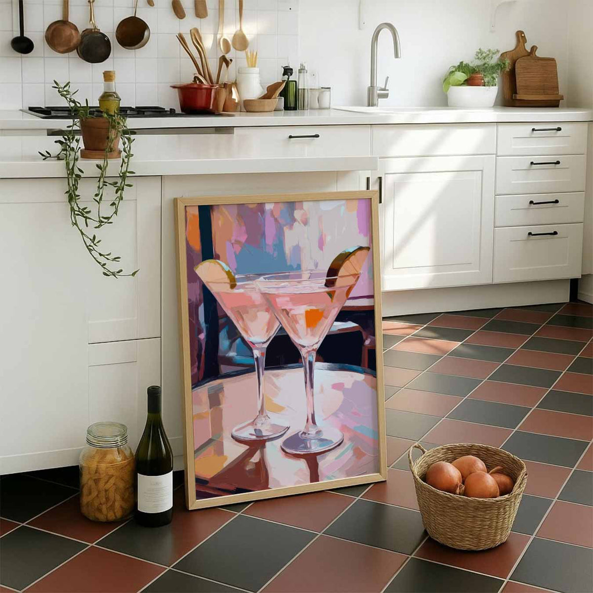 Cocktail Avond Vibes – staande muurposter voor keuken of eethoek
