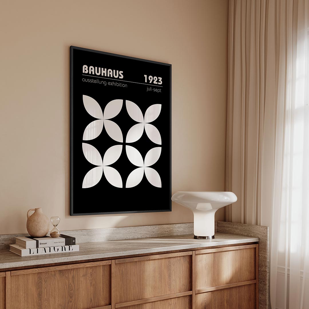  – geometrische Bauhaus poster in staand formaat