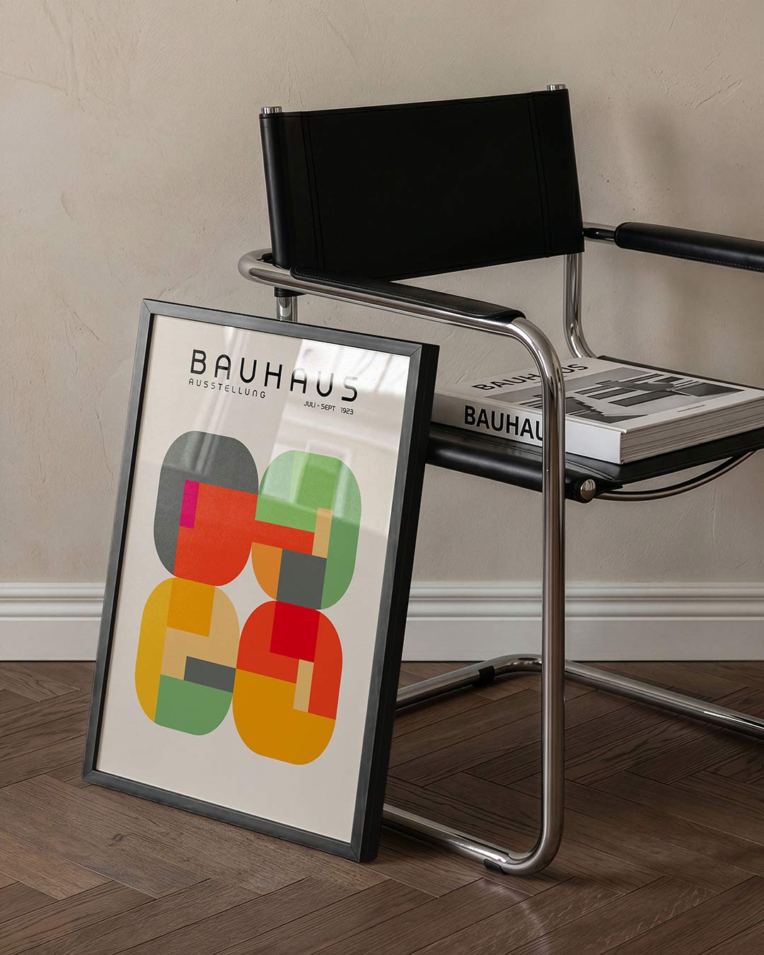 Vorm en kleur – staande Bauhaus poster voor aan de muur
