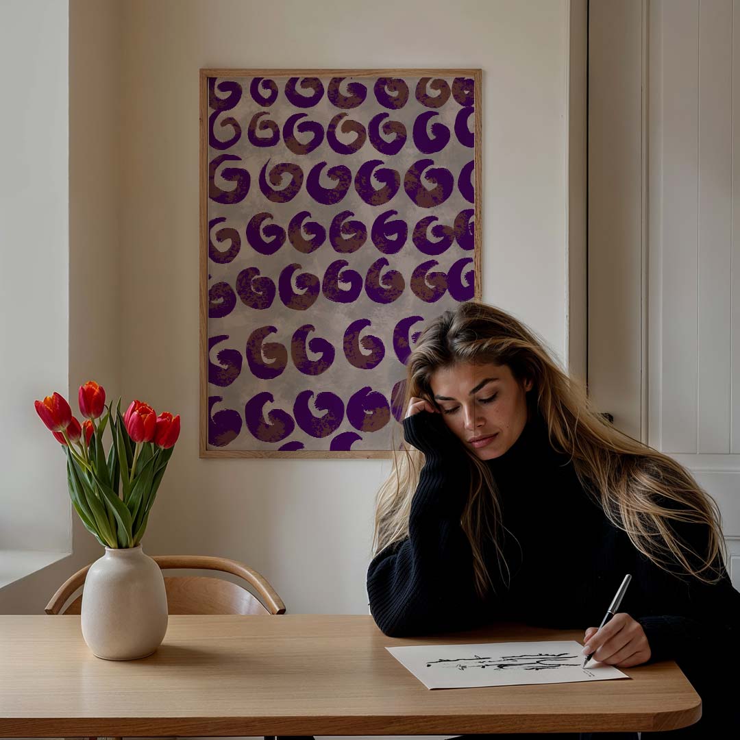 Spiralen Droom – staande muurposter voor een modern interieur