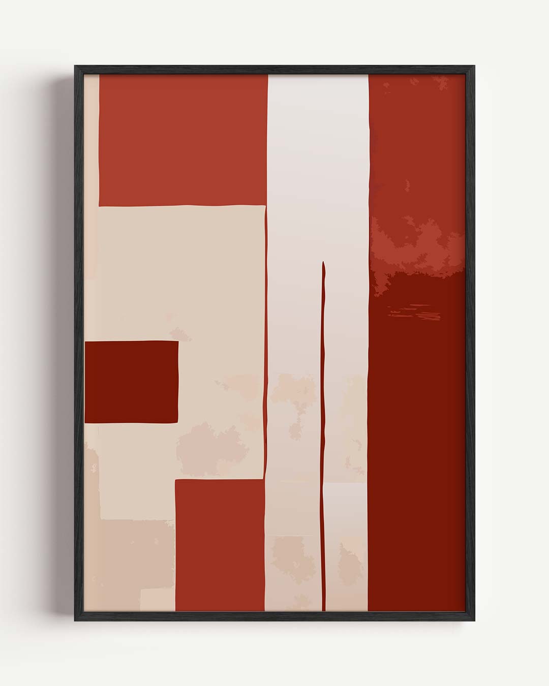 Moderne Abstracte Kunstposter – kleurrijke abstracte portret poster als wanddecoratie