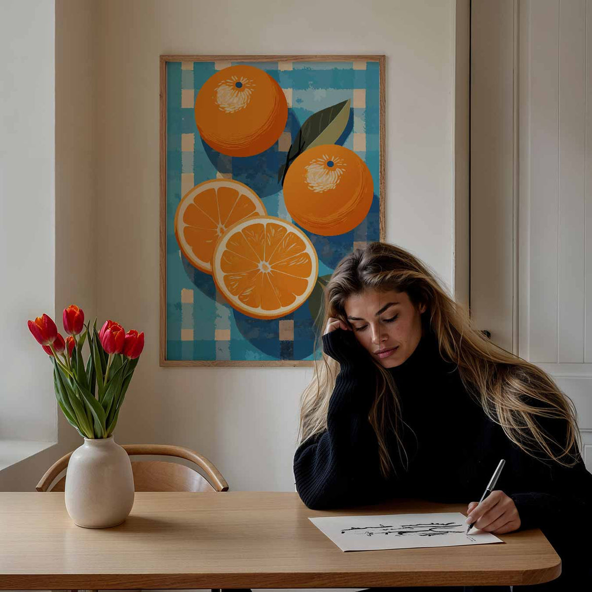 Verfrissende Sinaasappel – keuken portret poster, afbeelding 7