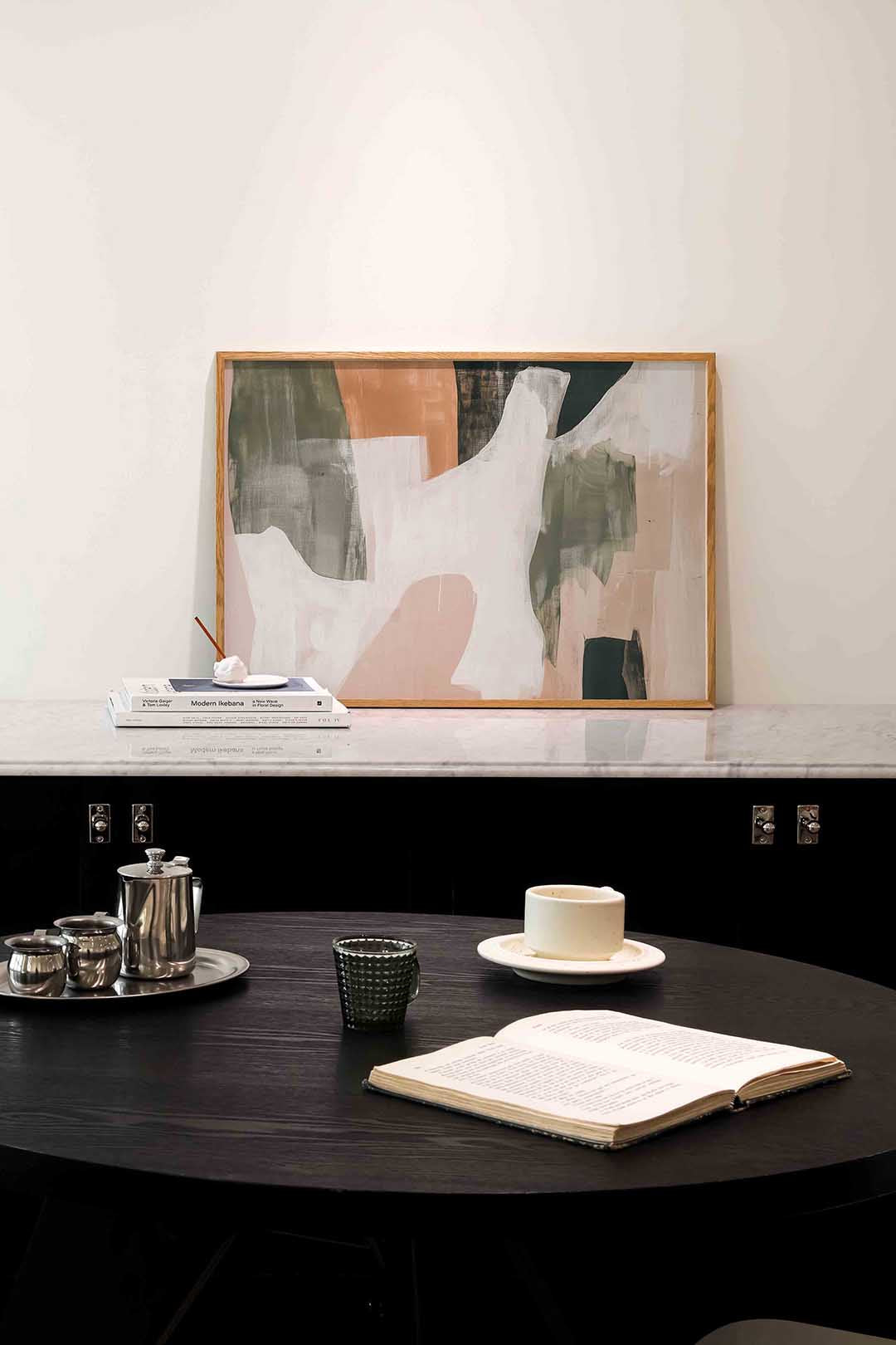 Abstracte vormen – abstracte poster in liggend formaat