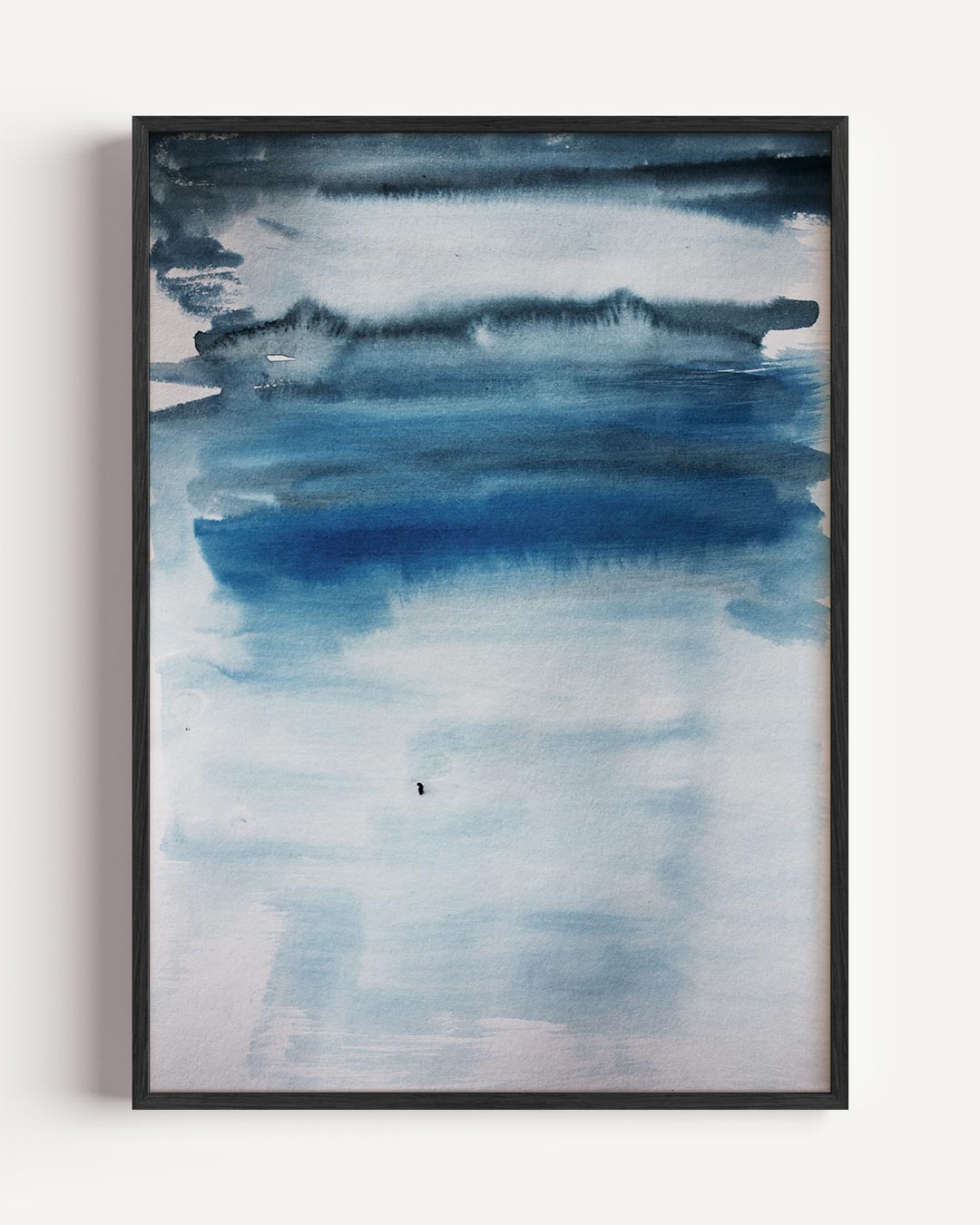 Dromerige Blauwe Waterverf – kleurrijke abstracte portret poster als wanddecoratie