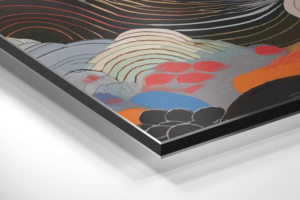 Kleurrijke Horizon – canvas kunstwerk als wanddecoratie