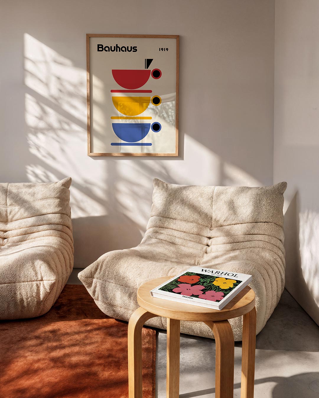 Vormen en vlaken – geometrische Bauhaus poster in staand formaat