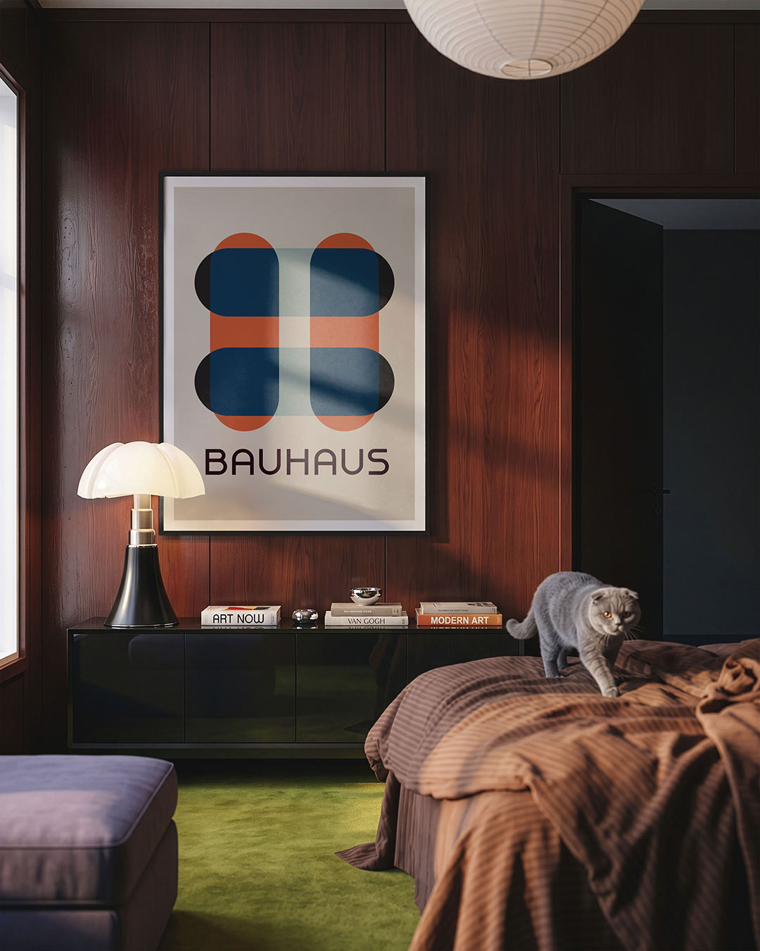 Vorm en balans – geometrische Bauhaus poster in staand formaat