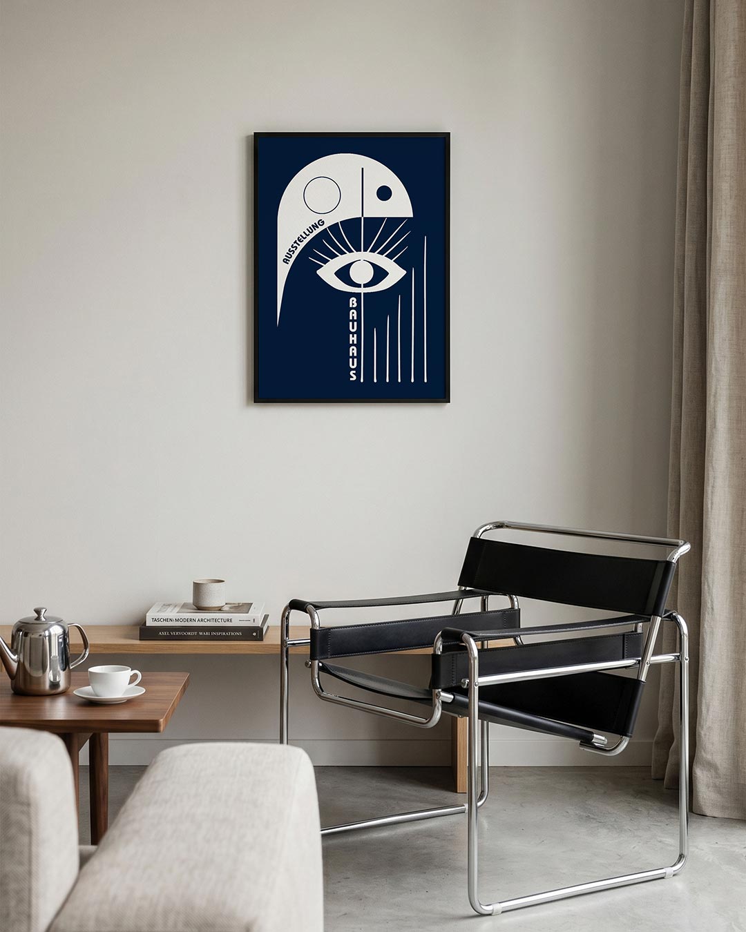 Vormen en lijnen – geometrische Bauhaus poster in staand formaat