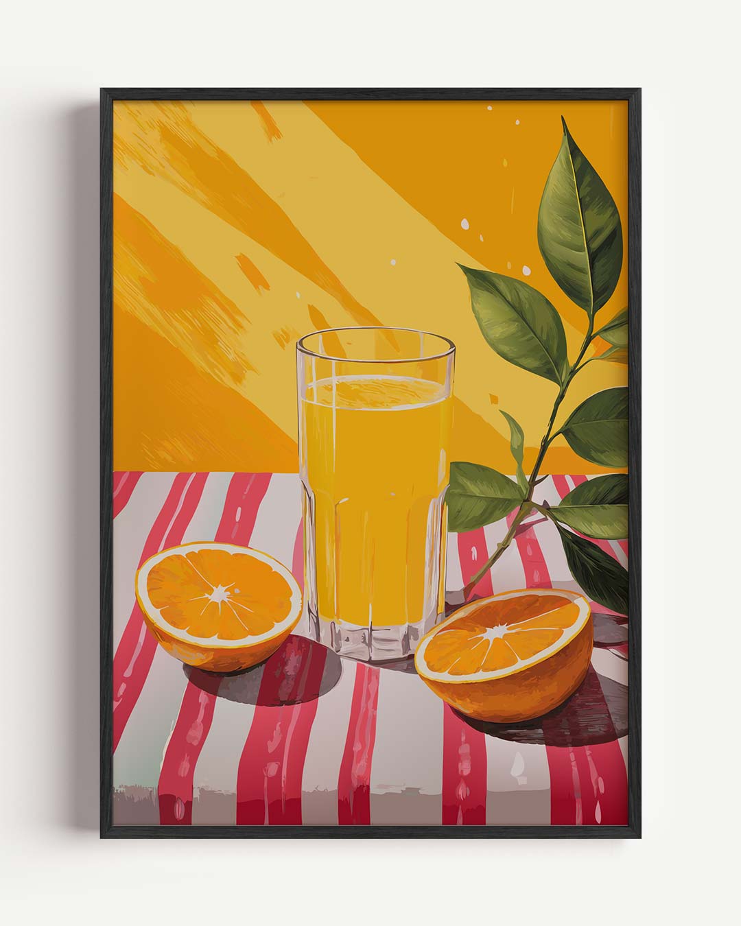 Zomerse Sinaasappel Sfeerposter – keuken portret poster als wanddecoratie