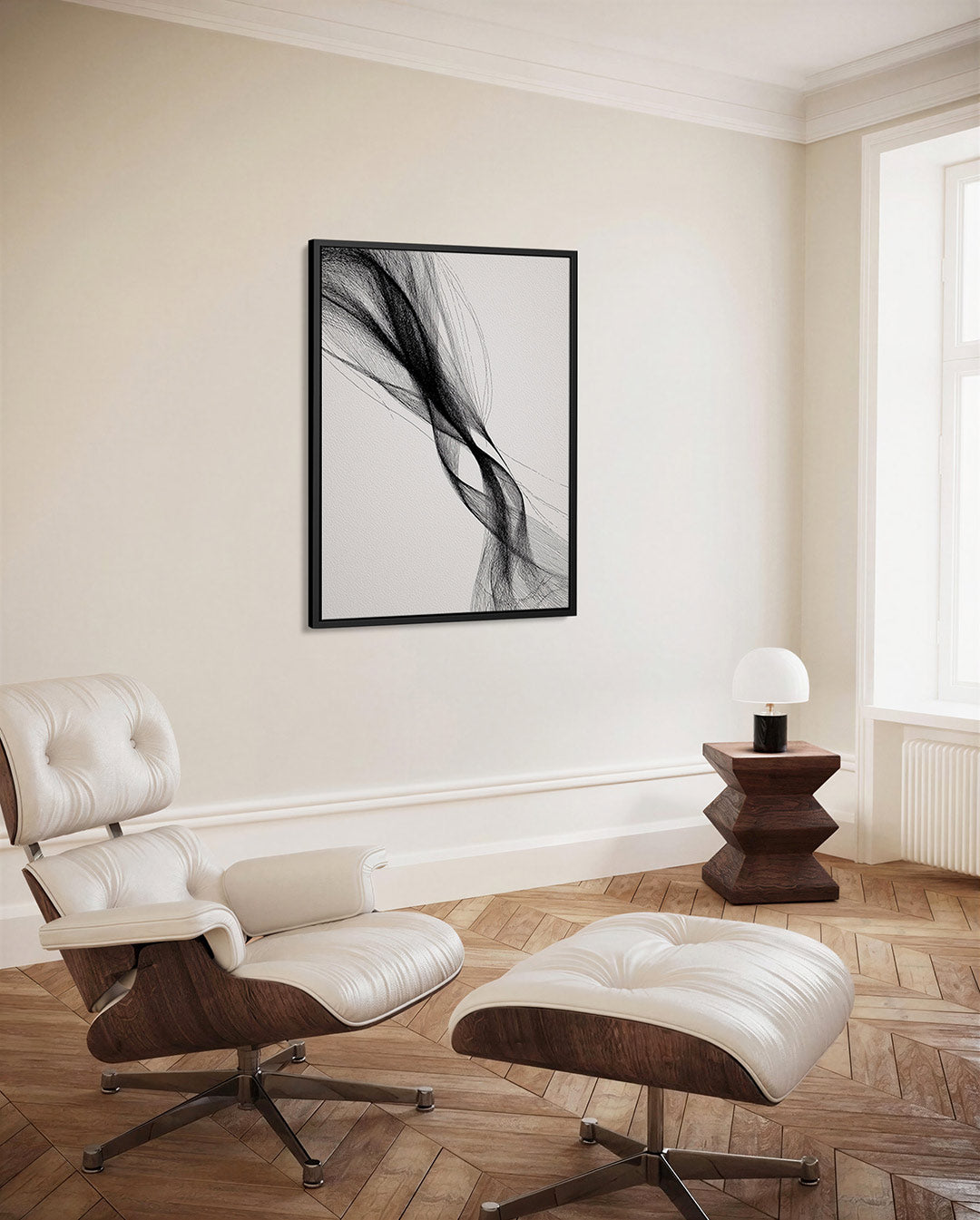 Dynamische lijnen – decoratief kunstwerk voor aan de muur