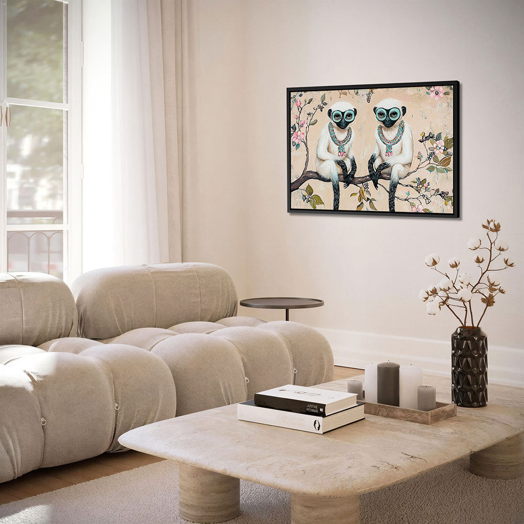 Speelse dierenportretten – alternatieve weergave van het kunstwerk