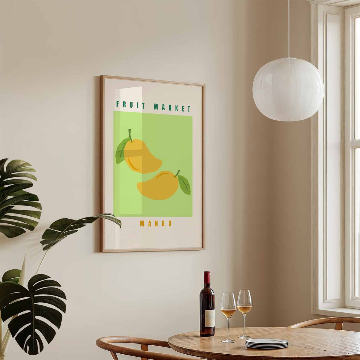 Fruitige Mango Markt – staande keuken wanddecoratie van WallArtistic