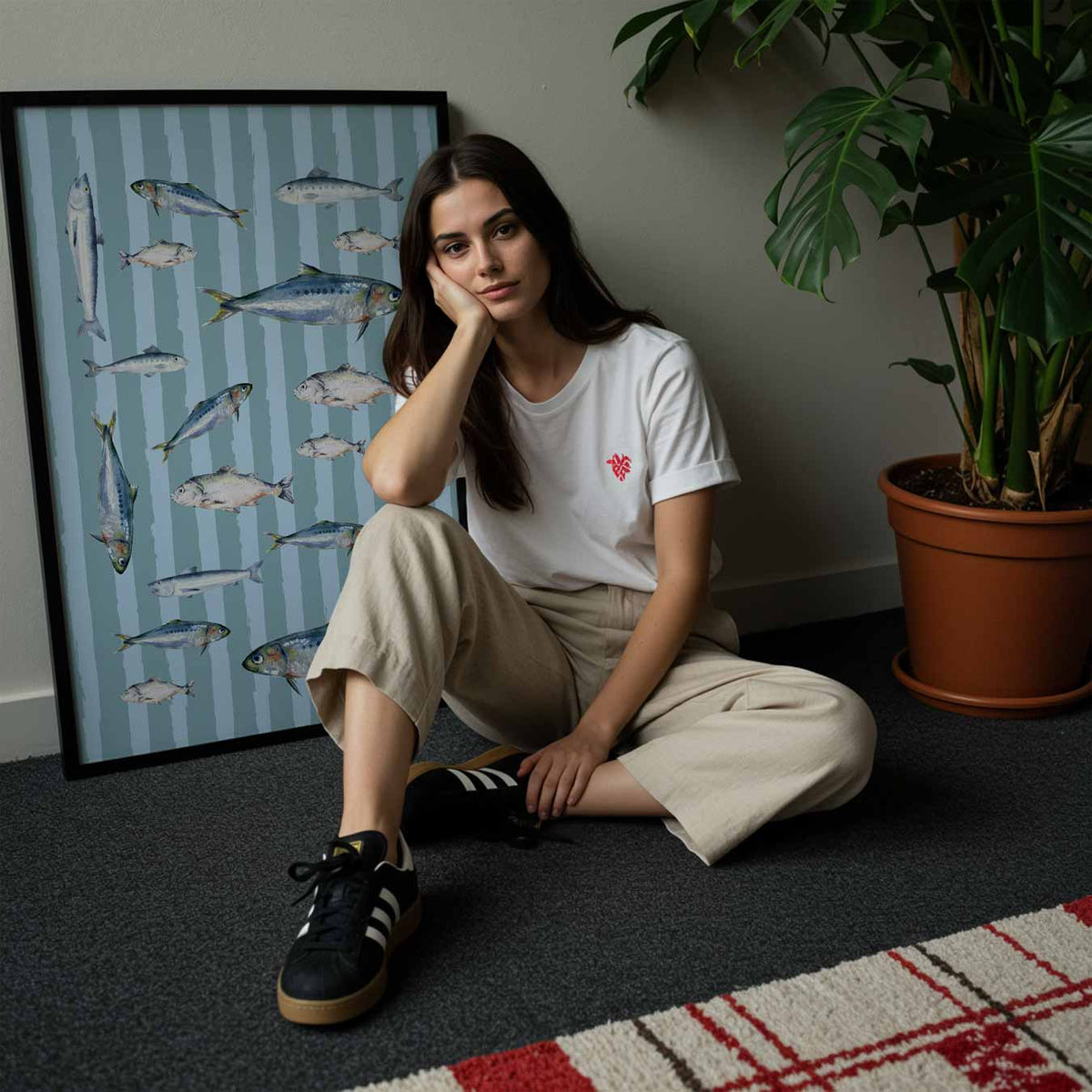 Visserij Vibes – staande muurposter met dierenthema
