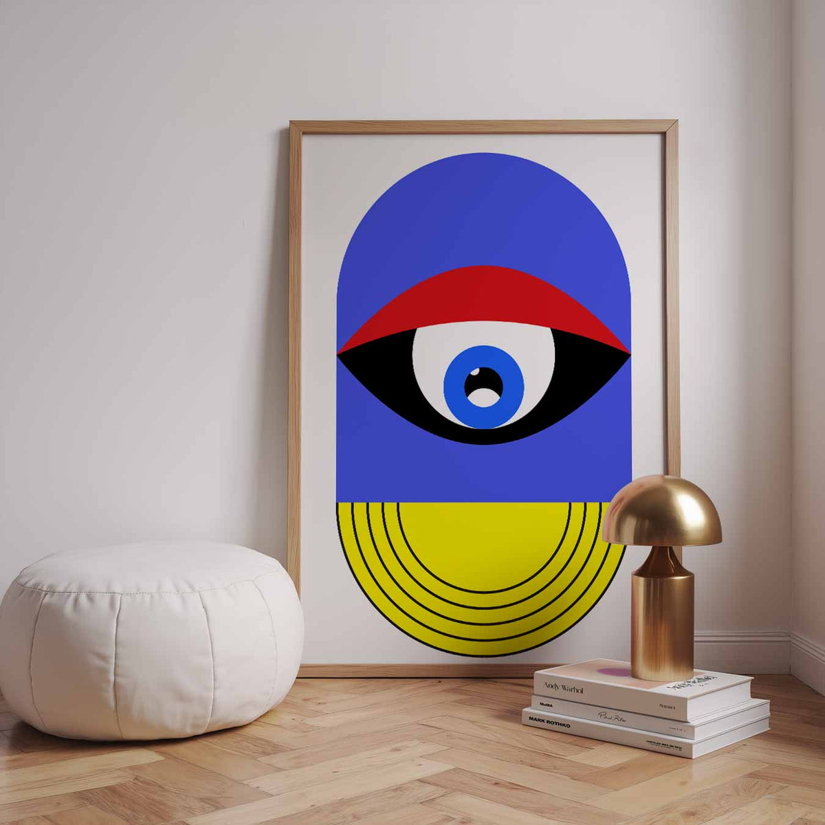 Trendy Geometrische Oogposter – dieren poster in staand formaat