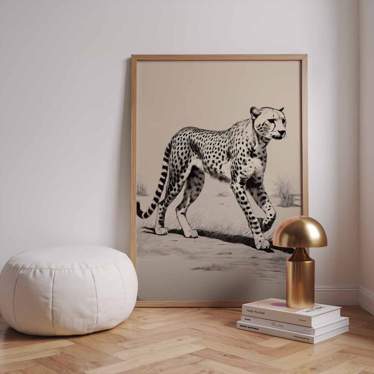Sierlijke Cheetah Wandeling – dieren poster in staand formaat