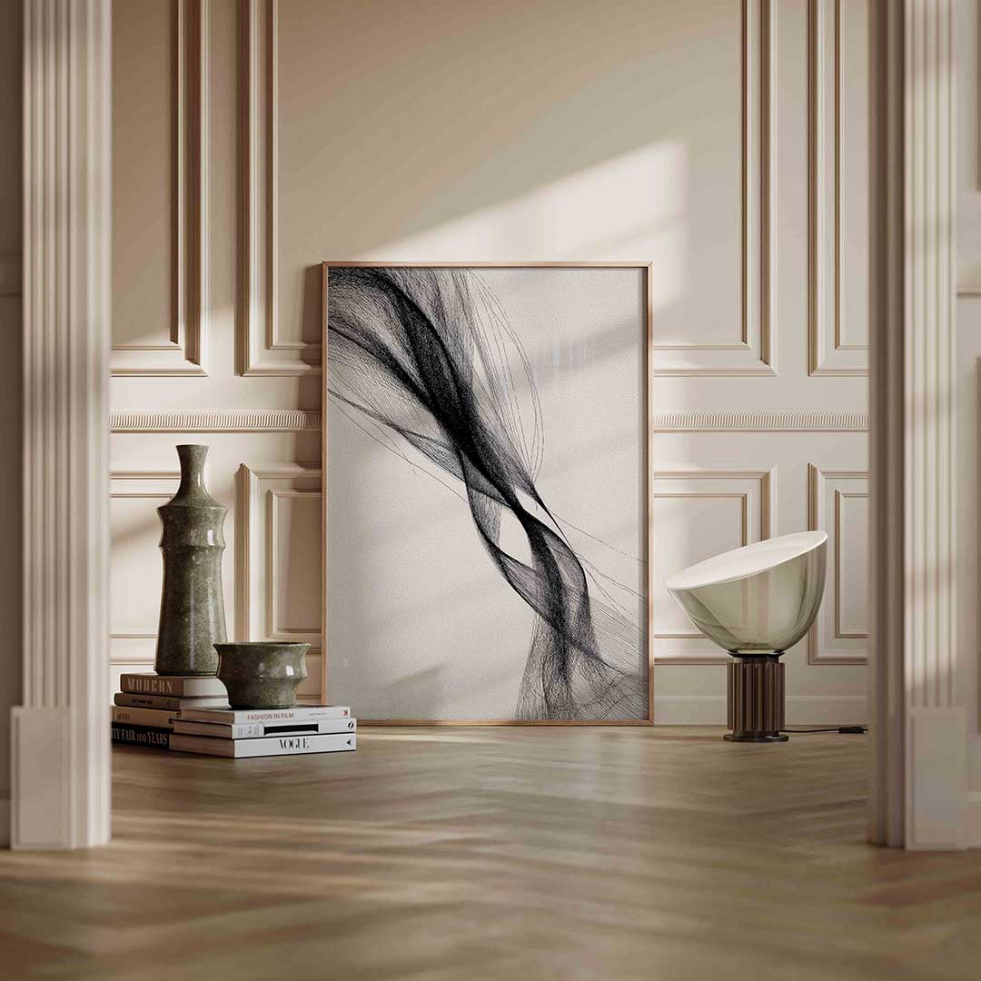 Vloeiende lijnen – staande abstracte wanddecoratie van WallArtistic