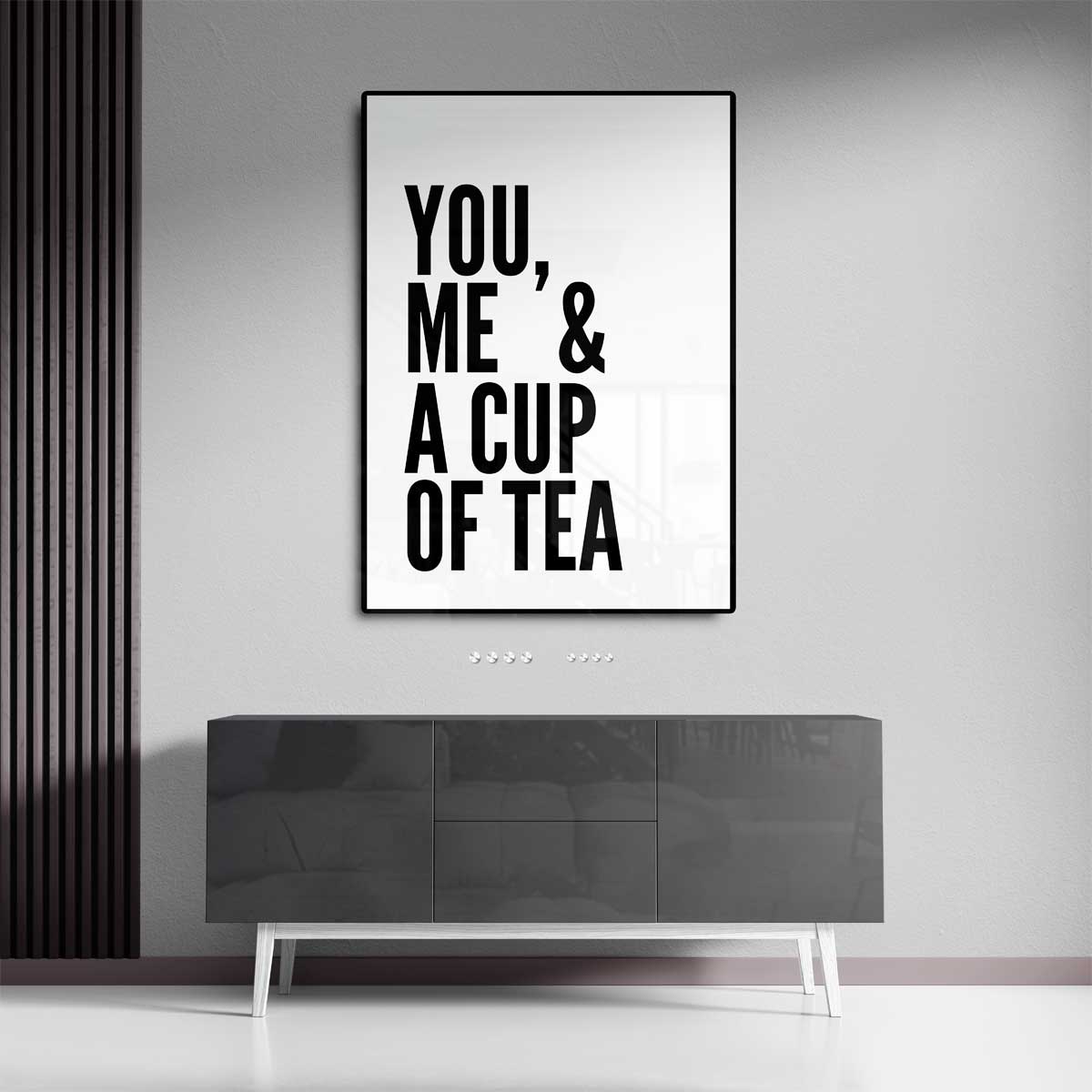 You, Me & A Cup of Tea Poster – portret wandkunst van WallArtistic