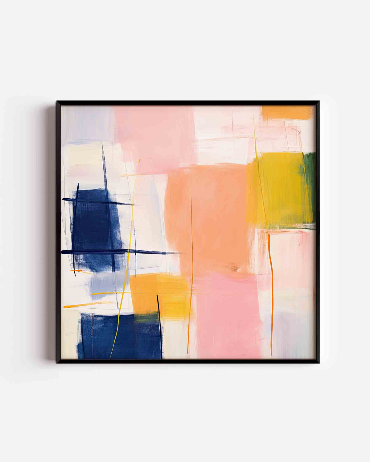 Abstracte vormen – kleurrijke illustratie poster als wanddecoratie