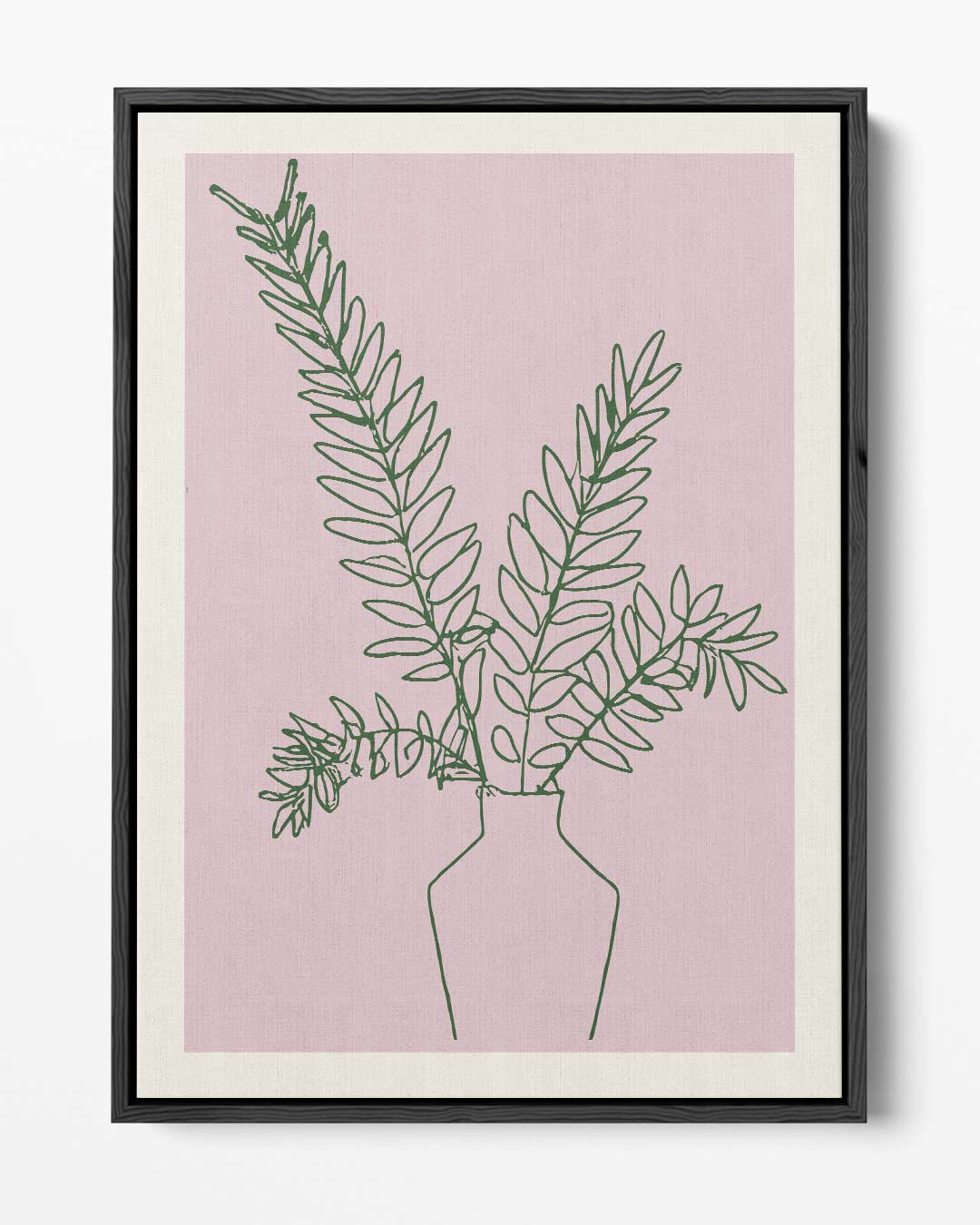 Eenvoudige Botanische Lijntekening – portret kunstwerk als wanddecoratie