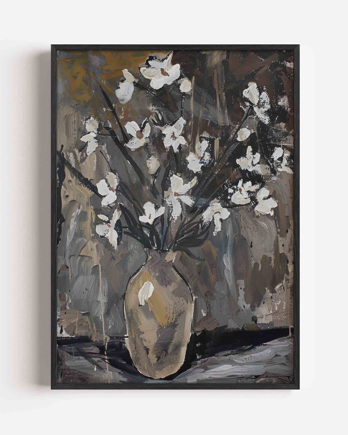 Bloemen in vaas – Kunst & Design poster als staande wanddecoratie