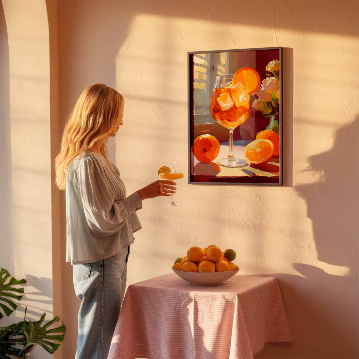 Verfrissende Citrus Cocktail – keuken poster als sfeervolle staande wanddecoratie