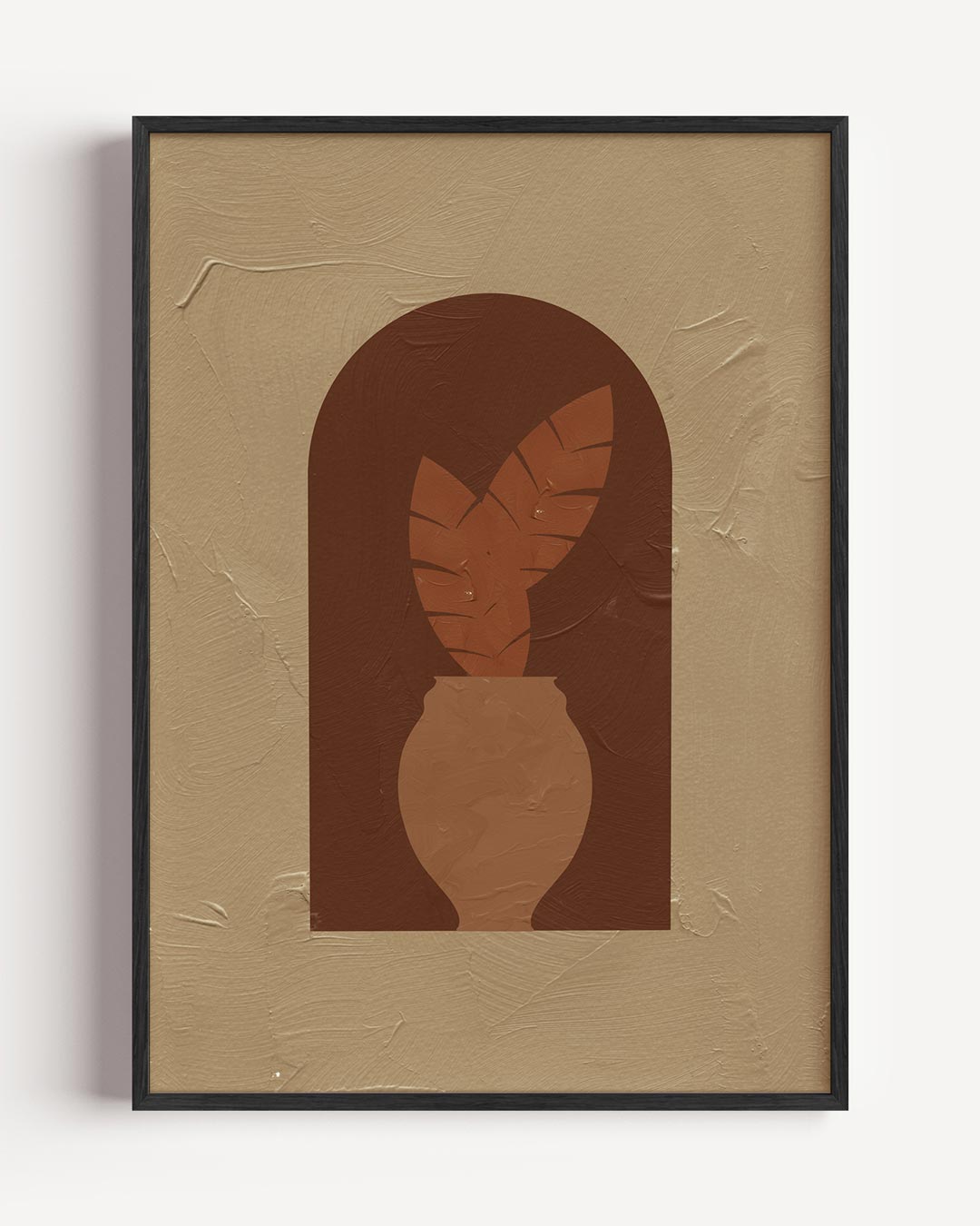 Minimalistische Vaas – abstracte portret poster als wanddecoratie