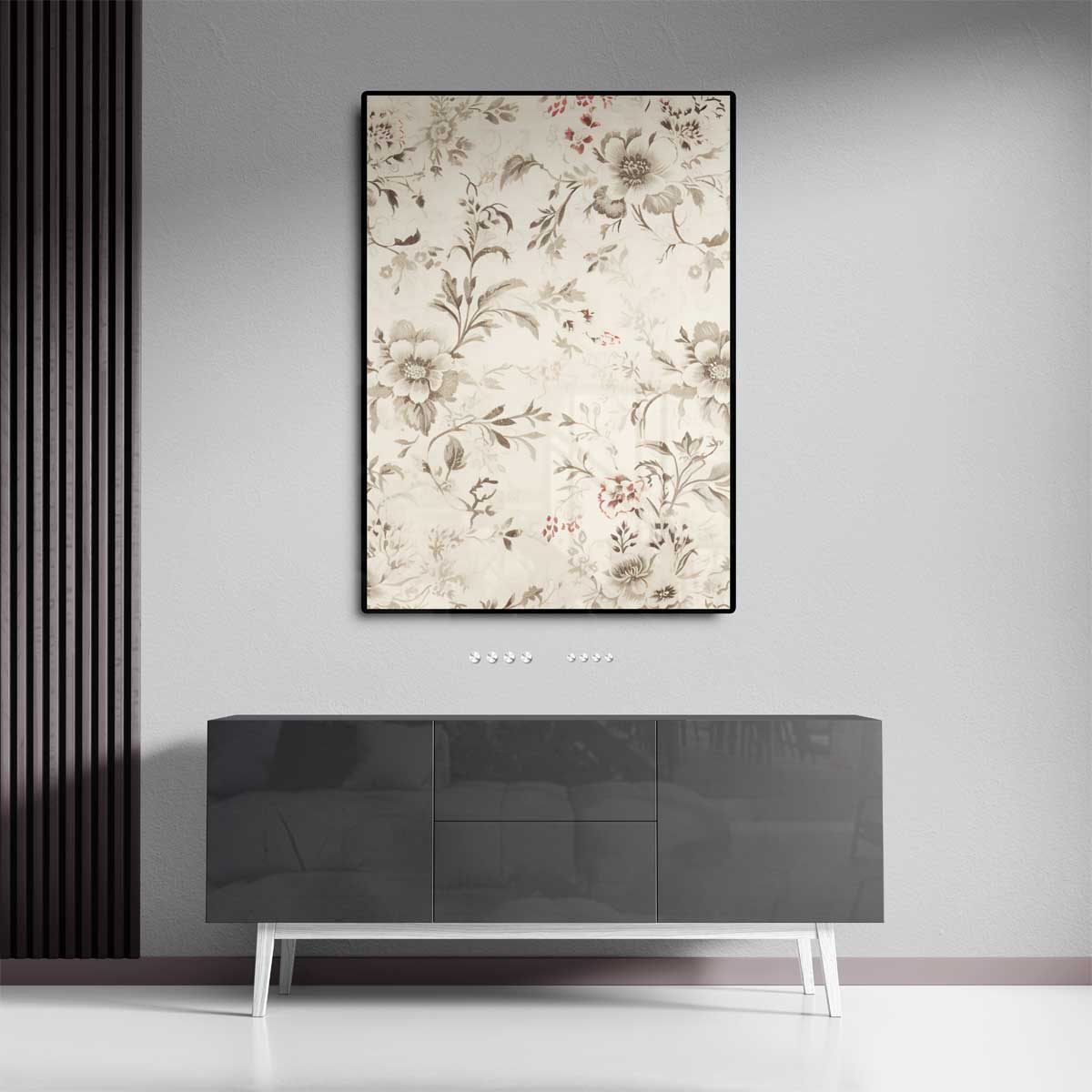 Elegante Bloemenpracht Behang – canvas kunstwerk als wanddecoratie