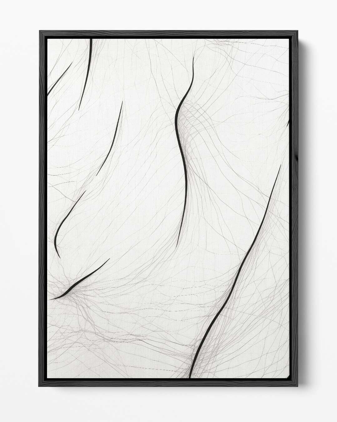 Subtiele Lijnen van Verwondering – portret kunstwerk als wanddecoratie