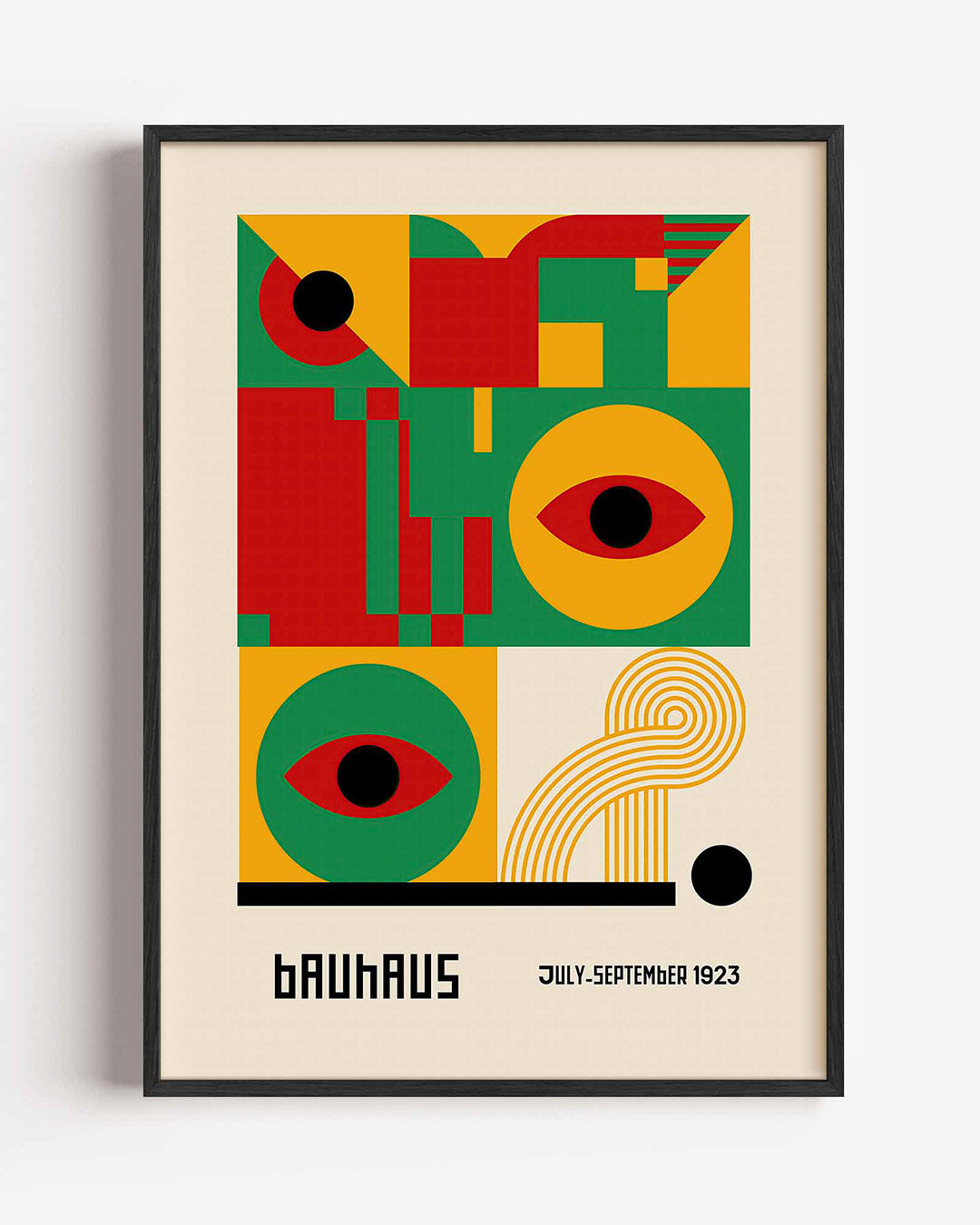 Vormen en vlakkenspel – staande Bauhaus poster als wanddecoratie