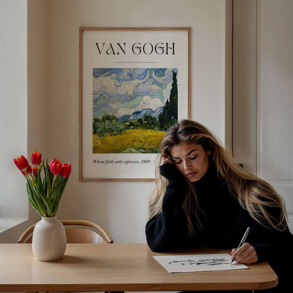 Van Gogh Landschap – abstracte wandkunst als portret poster