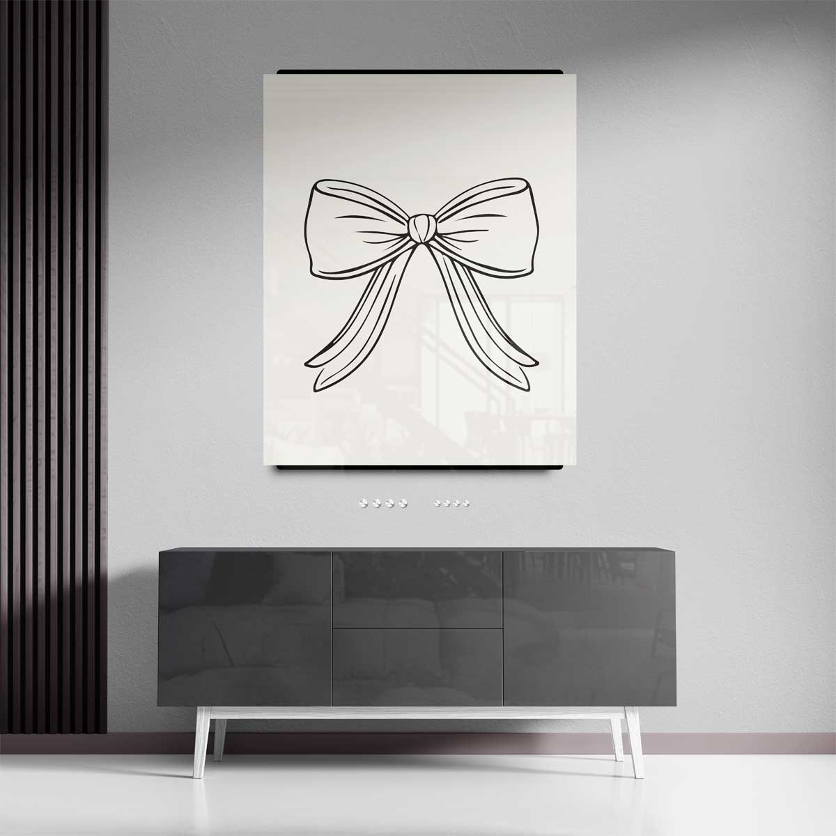 Elegante Strik Illustratie – canvas kunstwerk als wanddecoratie