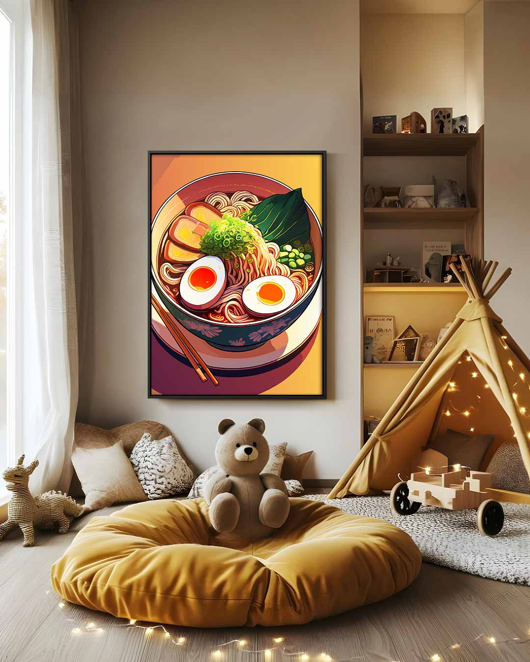Levende Ramen Kom – modern portret kunstwerk van WallArtistic