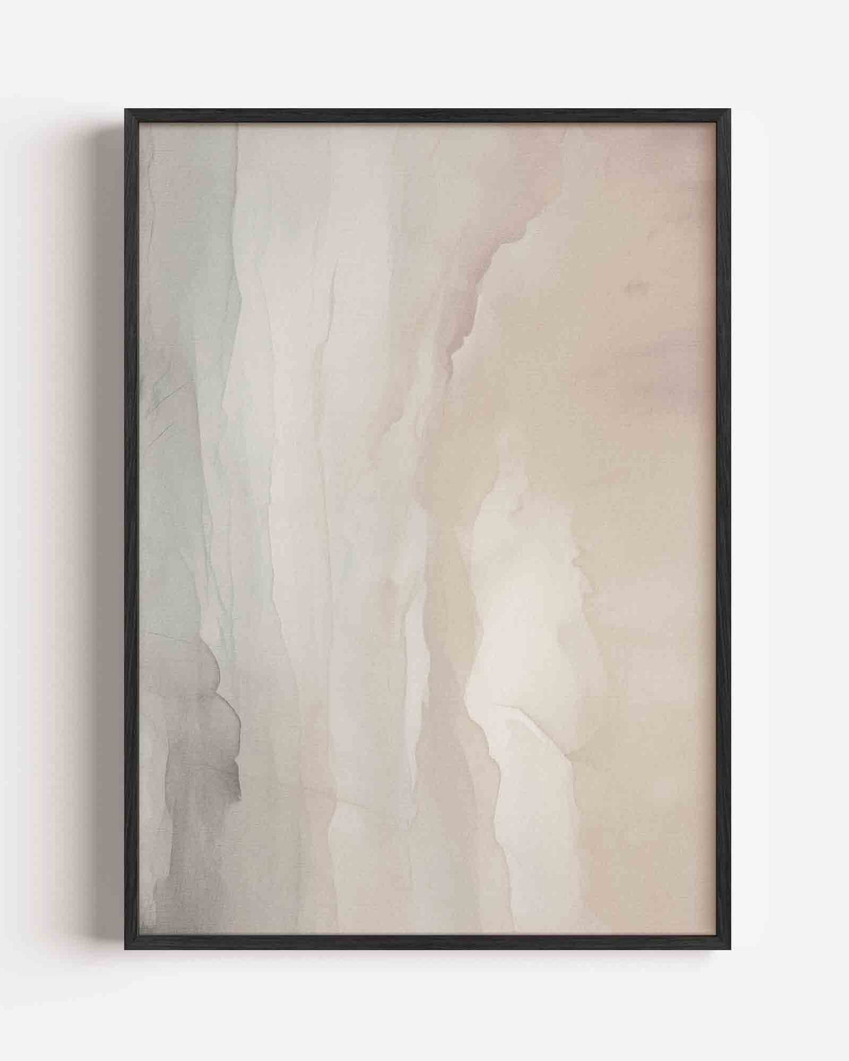Abstracte beige en grijze – zacht abstracte portret poster als wanddecoratie