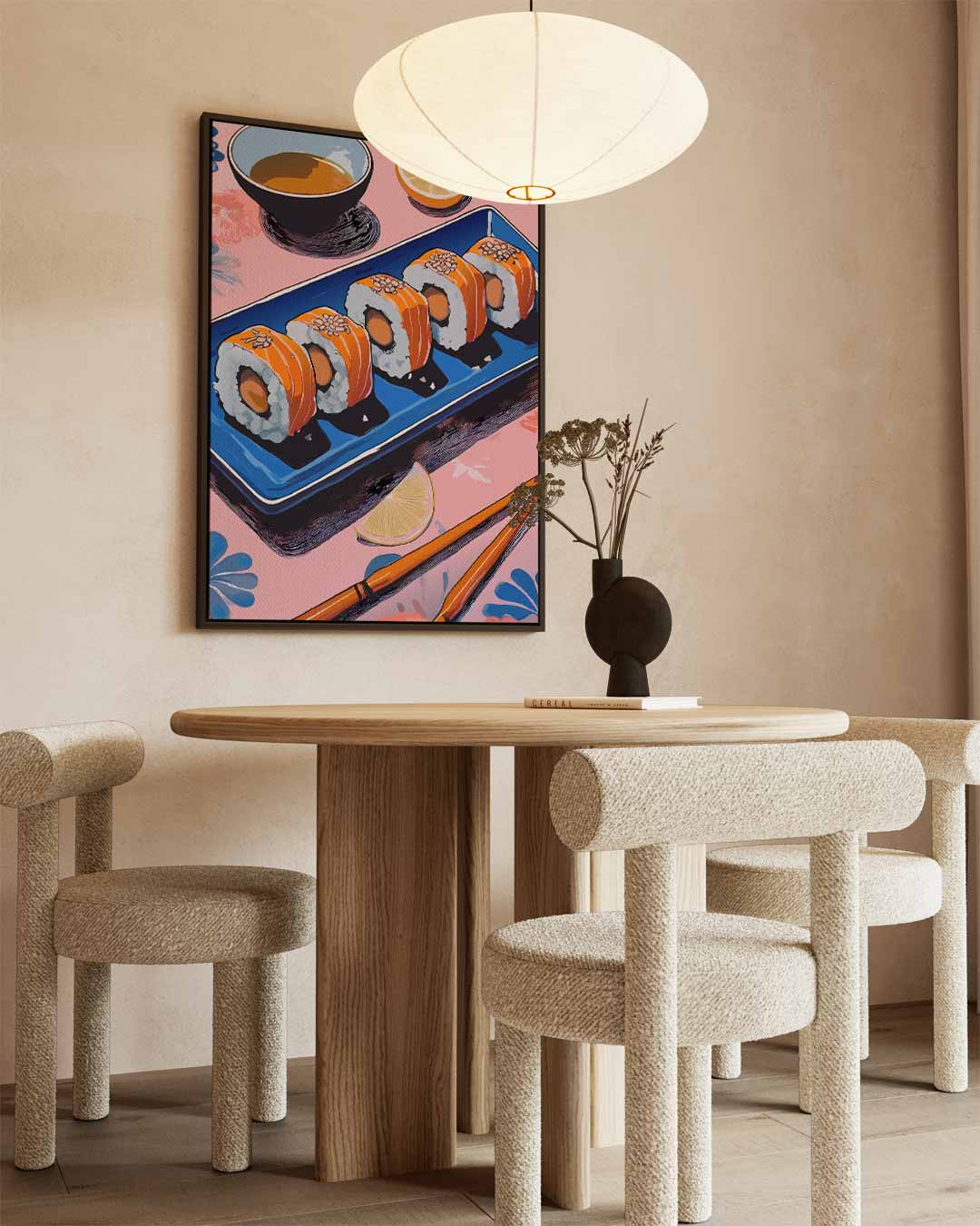 Sushi Delight Schilderij – canvas wanddecoratie in portret formaat