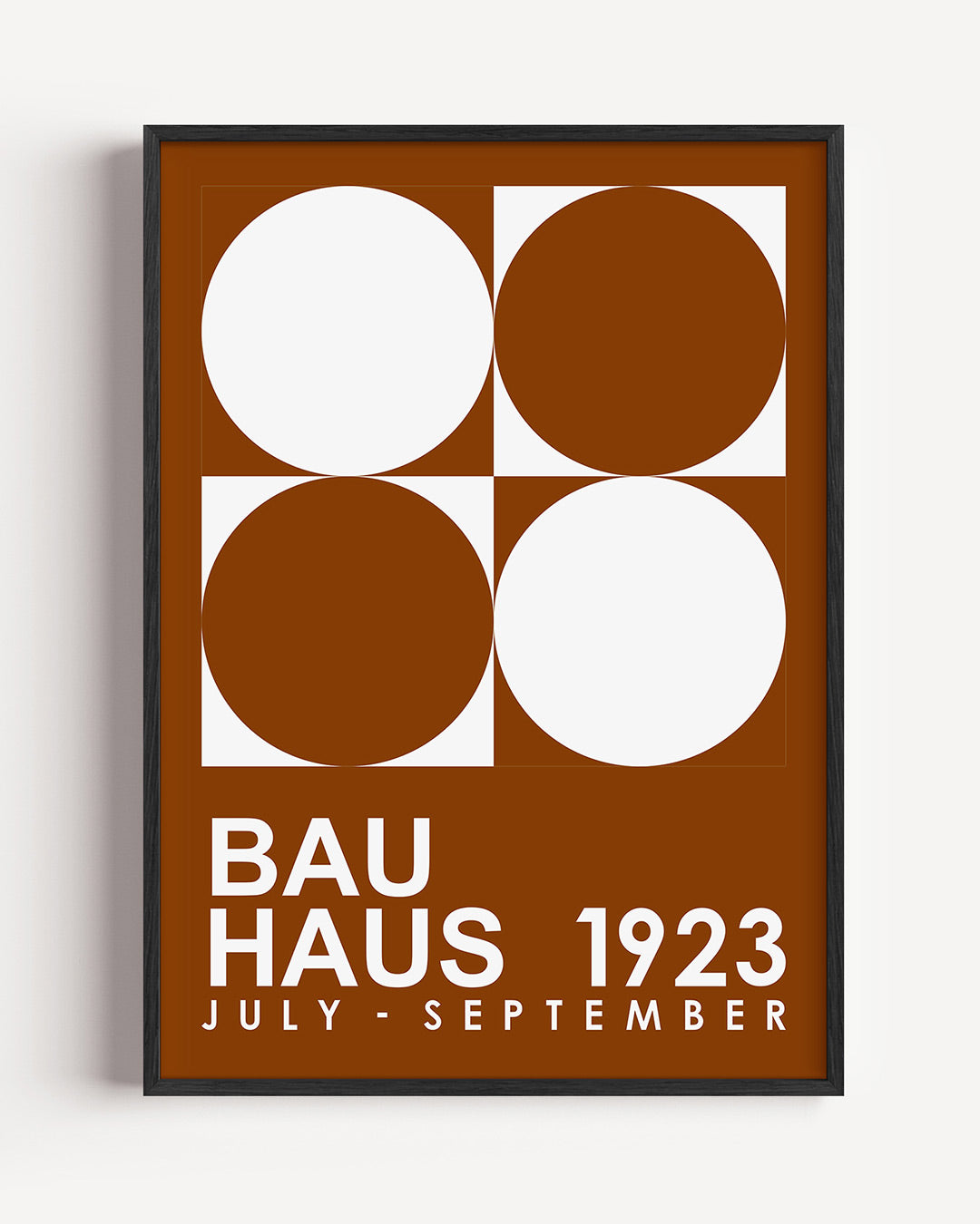 Cirkel en vierkant – staande Bauhaus poster als wanddecoratie