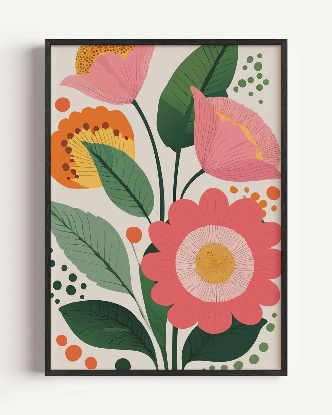 Vrolijke Bloemenpracht – bloemen portret poster als wanddecoratie