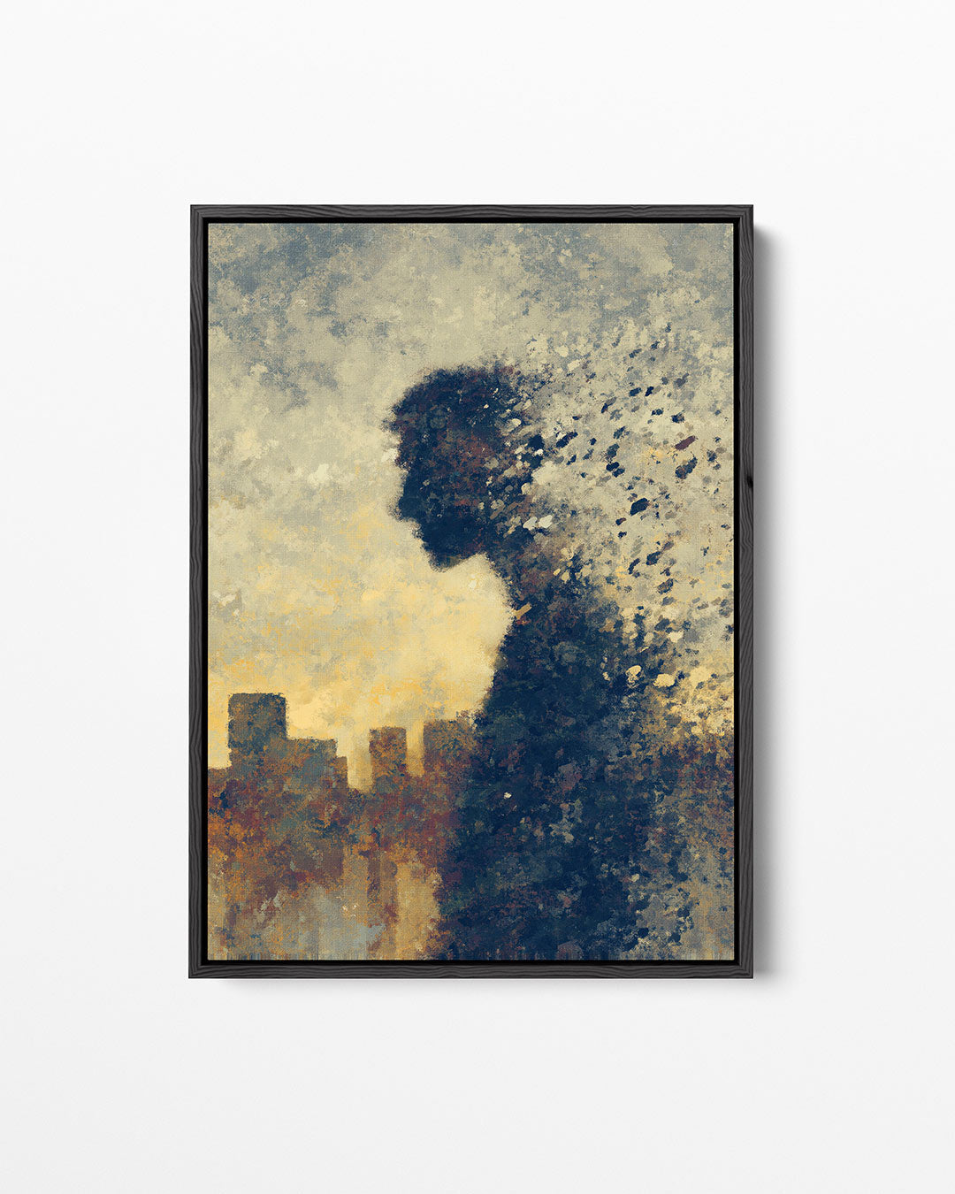 Vervagende silhouet – staand wanddecoratie kunstwerk