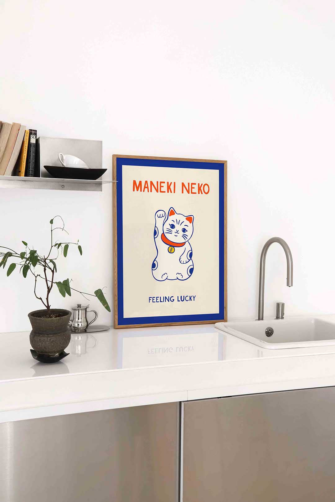 Maneki neko – staande Aziatische wanddecoratie van WallArtistic