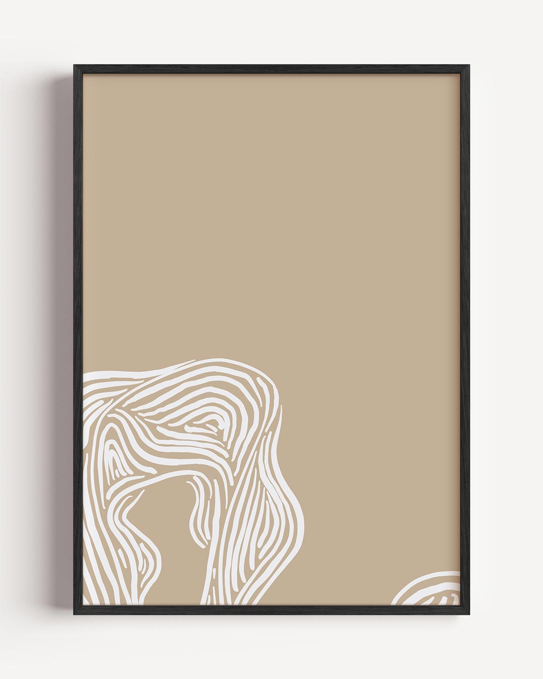 Organische Lijnkunst – abstracte portret poster als wanddecoratie