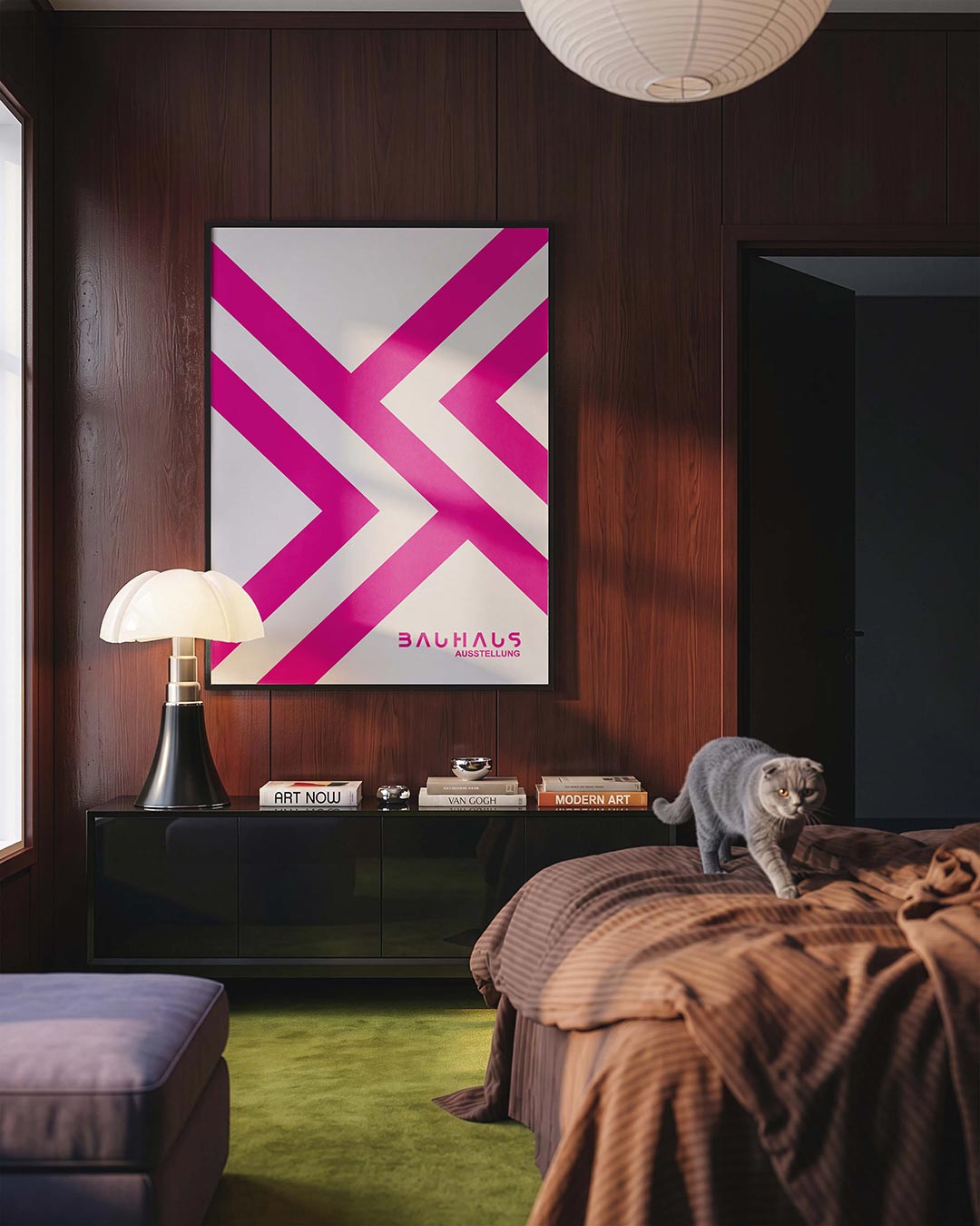  – geometrische Bauhaus poster in staand formaat