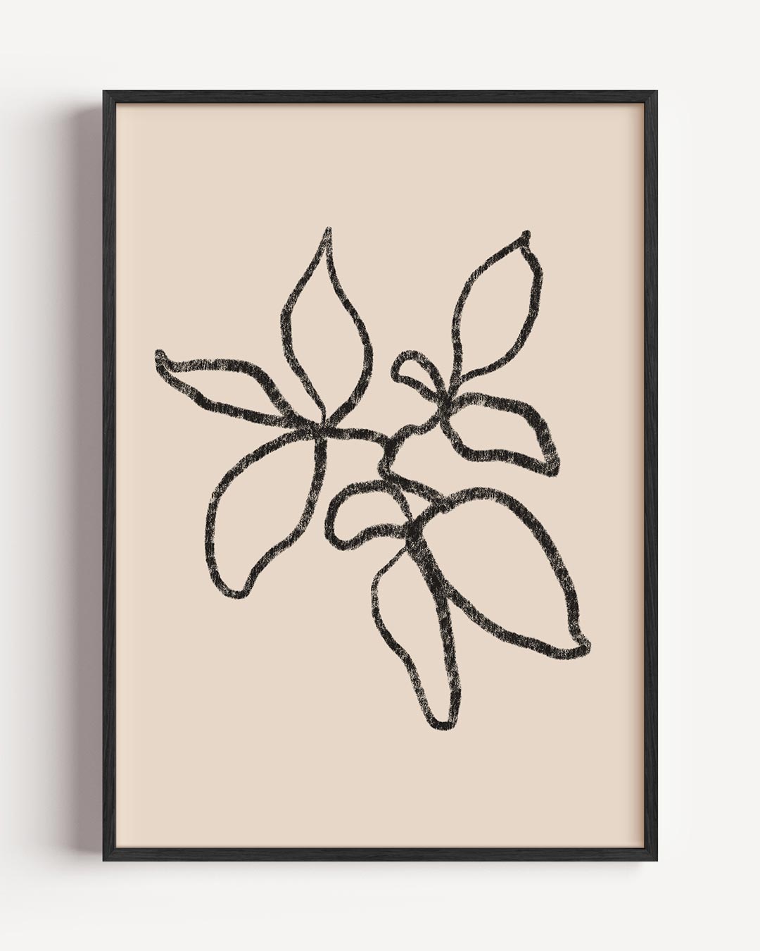 Minimalistische Line Art Bloemenposter – botanische portret poster als wanddecoratie