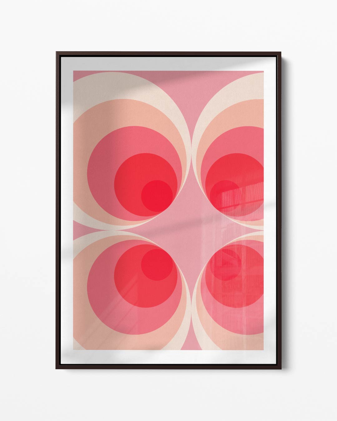 Retro Cirkelpatroon Kunstwerk – portret kunstwerk als wanddecoratie