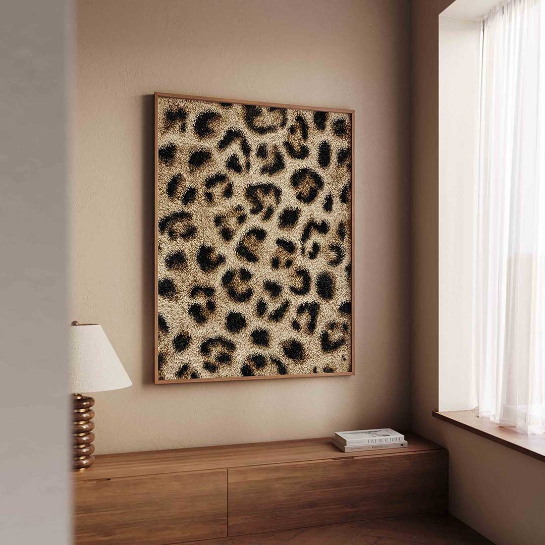 Luipaardprint – safari wandkunst als portret poster