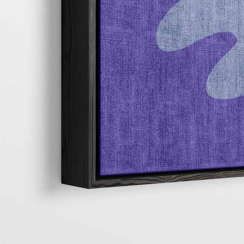 Blauwe Botanische Expressie – dibond wanddecoratie in staand formaat