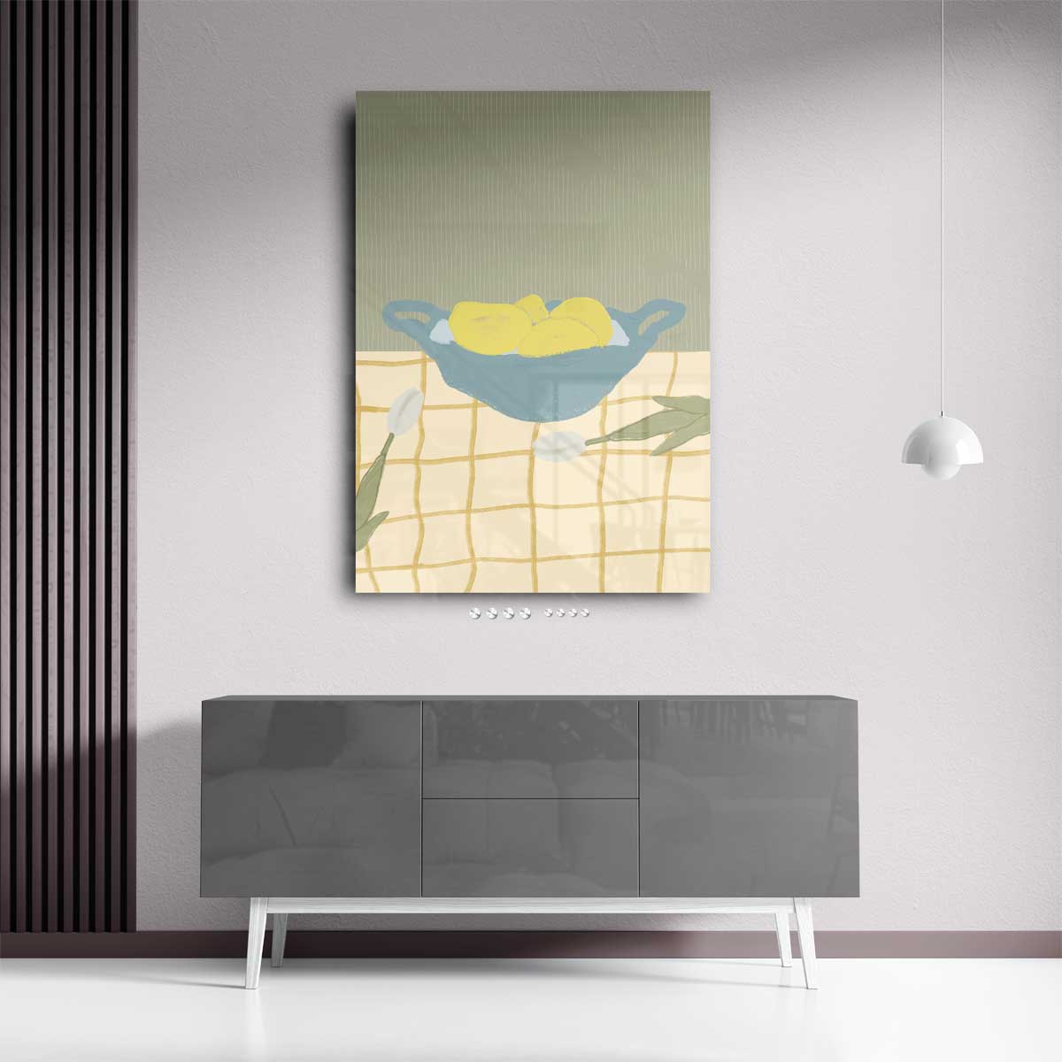 Frisse Citroenen op Tafel – staand kunstwerk voor modern interieur