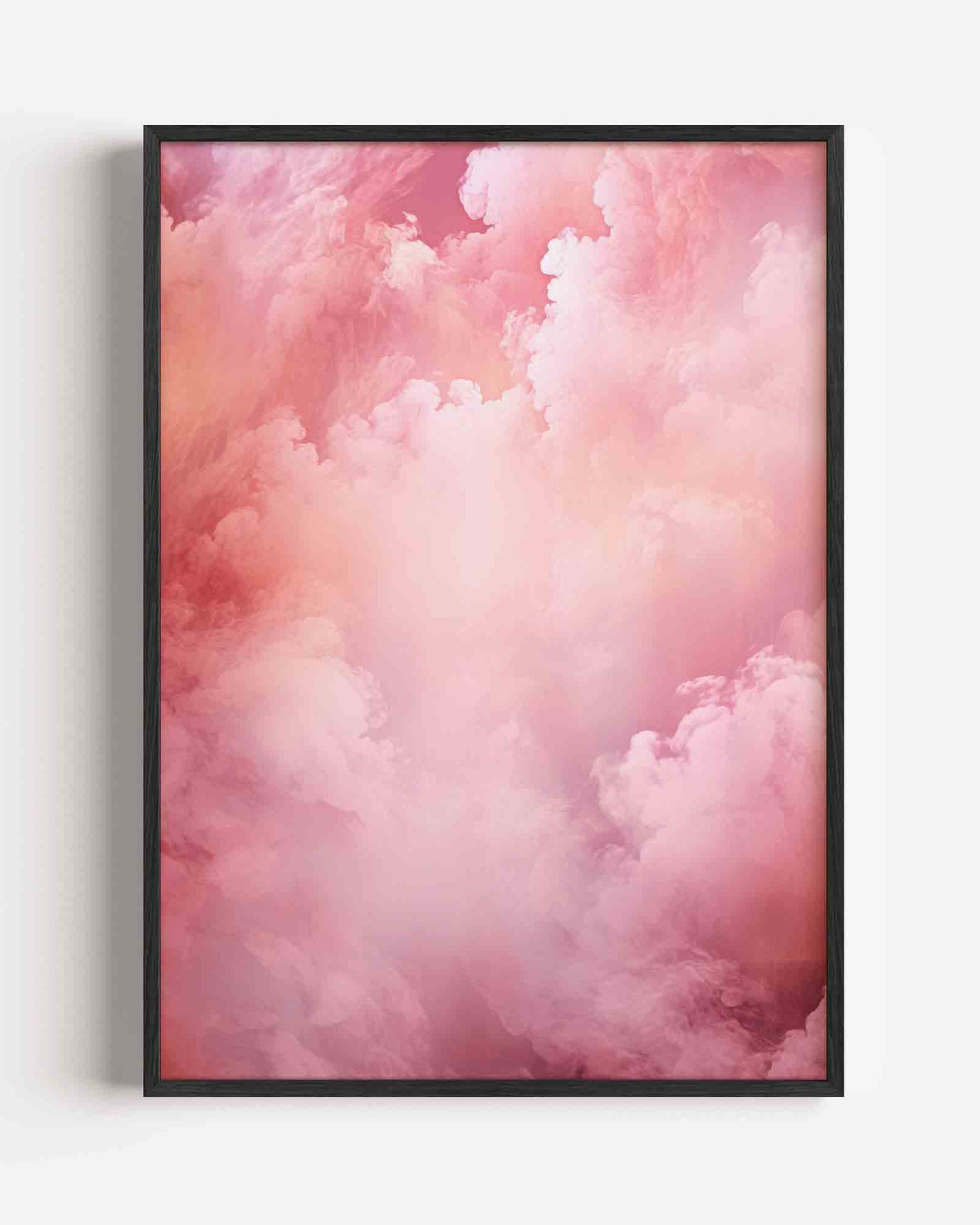 Roze wolken – Kunst & Design poster als staande wanddecoratie